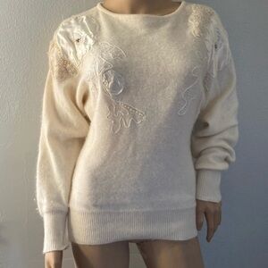 Sarah Taylor sweater size L rabbit hair blend lambswool blend